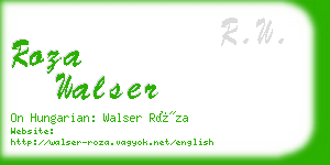 roza walser business card